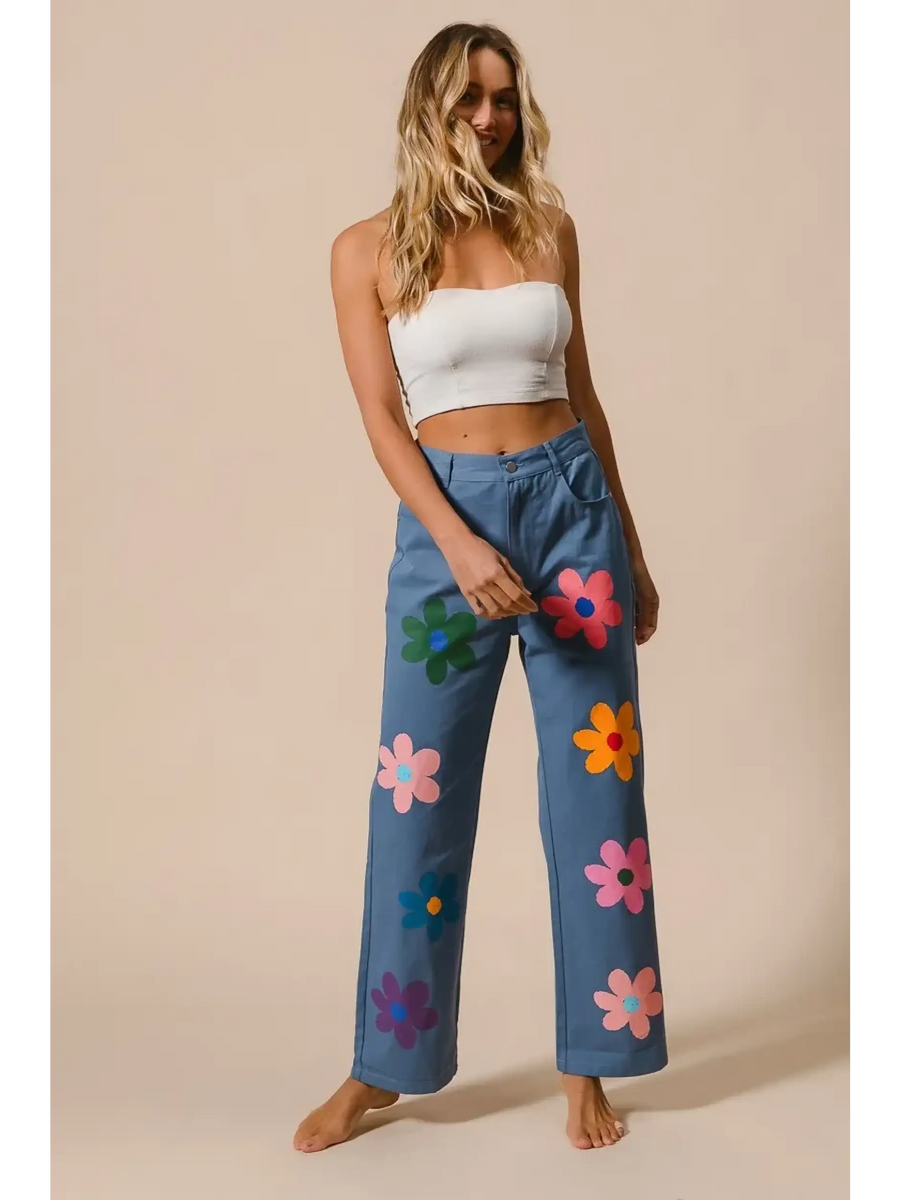 Fun Denim Straight Leg Jeans - Beach Babes Beachwear - Fort Lauderdale