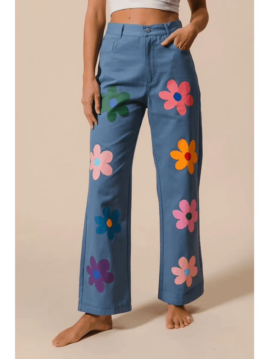 Fun Denim Straight Leg Jeans - Beach Babes Beachwear - Fort Lauderdale