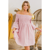 Blushing Off-Shoulder Mini Dress - Beach Babes Beachwear - Fort Lauderdale
