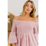 Blushing Off-Shoulder Mini Dress - Beach Babes Beachwear - Fort Lauderdale
