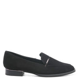 Rag Company black genuine leather loafers with sleek design and low heel for stylish comfort2