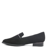 Rag Company black genuine leather loafers with sleek design and low heel for stylish comfort
