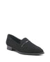 Rag Company black genuine leather loafers with sleek design and comfortable low heel