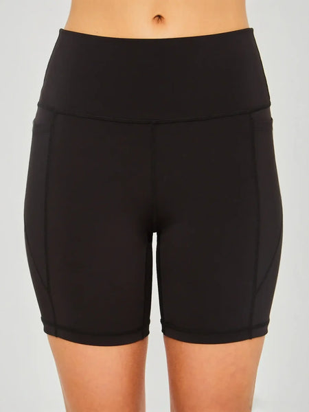 Trendsi black high waist summer shorts activewear with comfortable fit for workouts