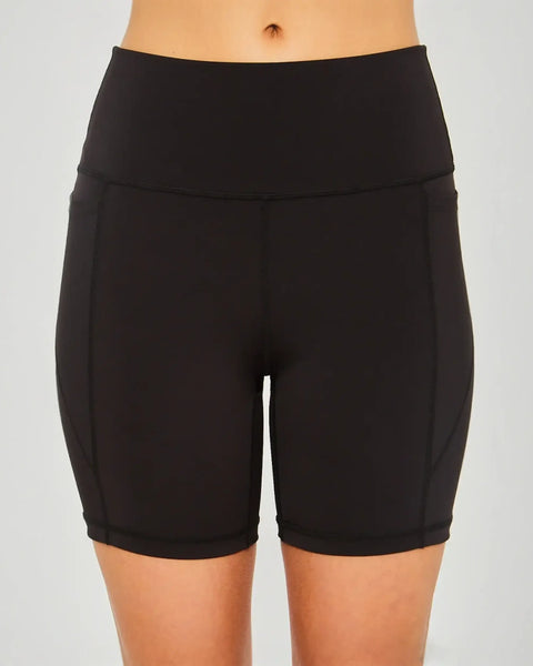 Trendsi black high waist summer shorts activewear with comfortable fit for workouts