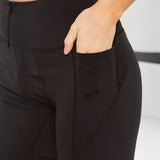 Trendsi black high waist summer shorts with side pocket detail on active shorts