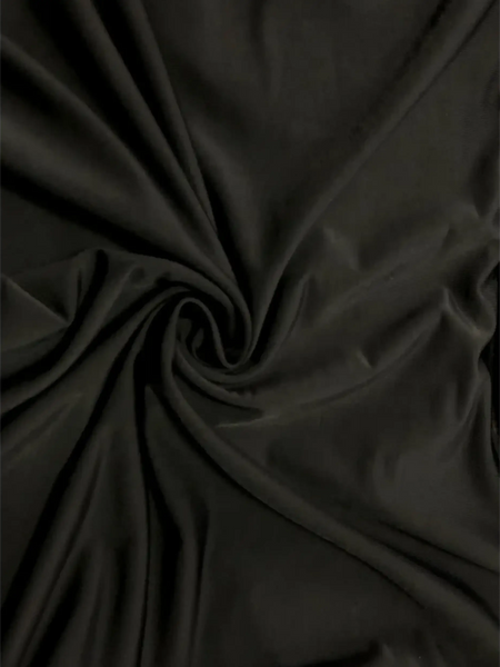 Beach Babes fabric close-up in black for black long sleeve two piece swimsuit design