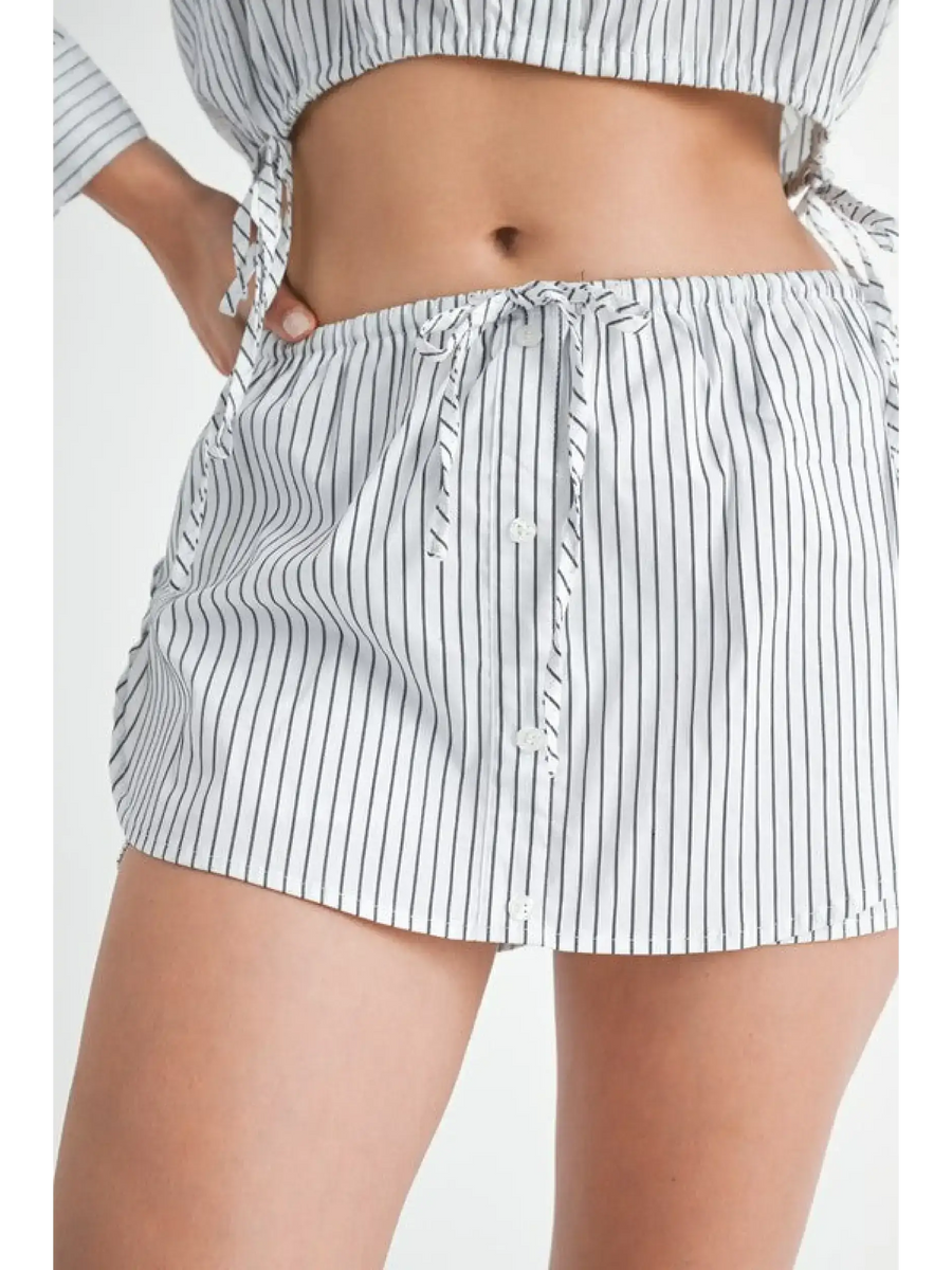 Affordably Stylish Blue & White Beach Shorts - Resort Wear 2025 - Beach Babes Beachwear - Fort Lauderdale
