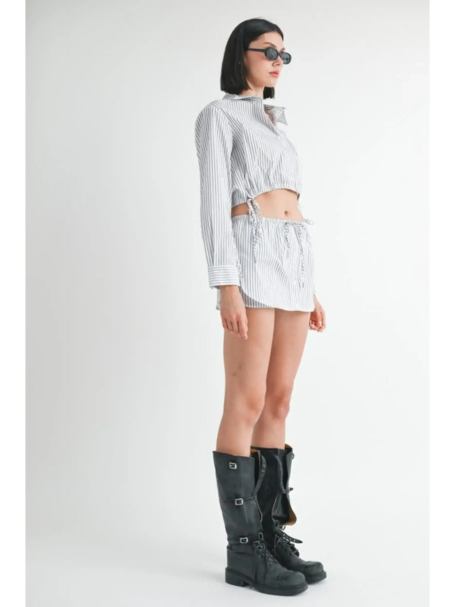 Affordably Stylish Blue & White Beach Shorts - Resort Wear 2025 - Beach Babes Beachwear - Fort Lauderdale