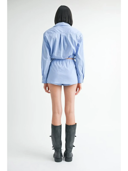 Affordably Stylish Blue & White Beach Shorts - Resort Wear 2025 - Beach Babes Beachwear - Fort Lauderdale