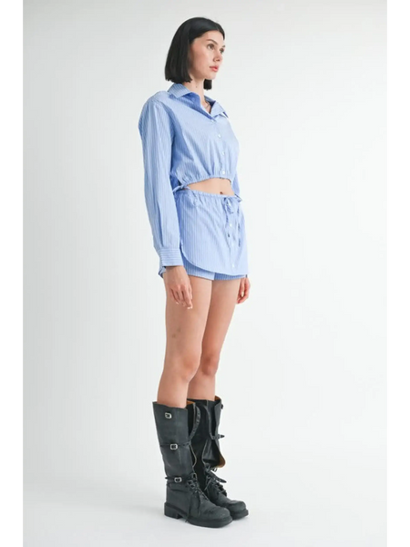 Affordably Stylish Blue & White Beach Shorts - Resort Wear 2025 - Beach Babes Beachwear - Fort Lauderdale