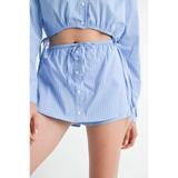 Affordably Stylish Blue & White Beach Shorts - Resort Wear 2025 - Beach Babes Beachwear - Fort Lauderdale