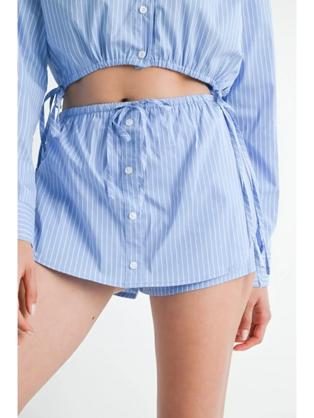 Affordably Stylish Blue & White Beach Shorts - Resort Wear 2025 - Beach Babes Beachwear - Fort Lauderdale