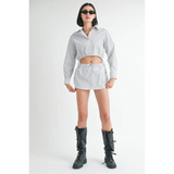Affordably Stylish Blue & White Beach Shorts - Resort Wear 2025 - Beach Babes Beachwear - Fort Lauderdale