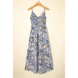 Lets Do Brunch Hun- Blue Paisley Maxi Dress - Beach Babes Beachwear - Fort Lauderdale