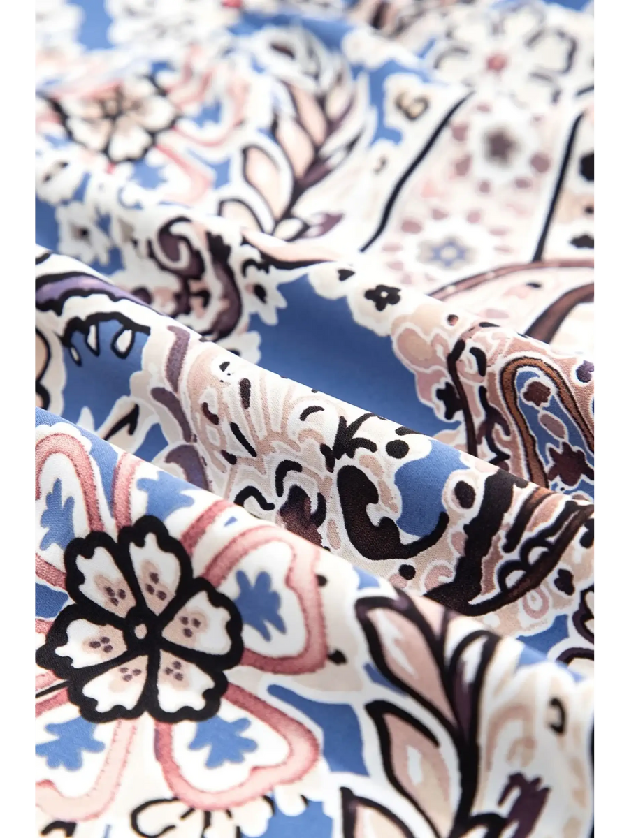 Lets Do Brunch Hun- Blue Paisley Maxi Dress - Beach Babes Beachwear - Fort Lauderdale