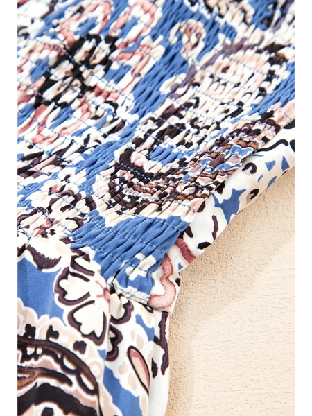 Lets Do Brunch Hun- Blue Paisley Maxi Dress - Beach Babes Beachwear - Fort Lauderdale