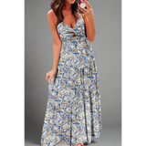 Lets Do Brunch Hun- Blue Paisley Maxi Dress - Beach Babes Beachwear - Fort Lauderdale