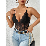 Black Sexy Lace Bodysuit - Beach Babes Beachwear - Fort Lauderdale