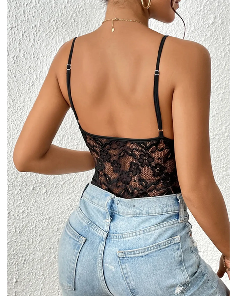 Black Sexy Lace Bodysuit - Beach Babes Beachwear - Fort Lauderdale
