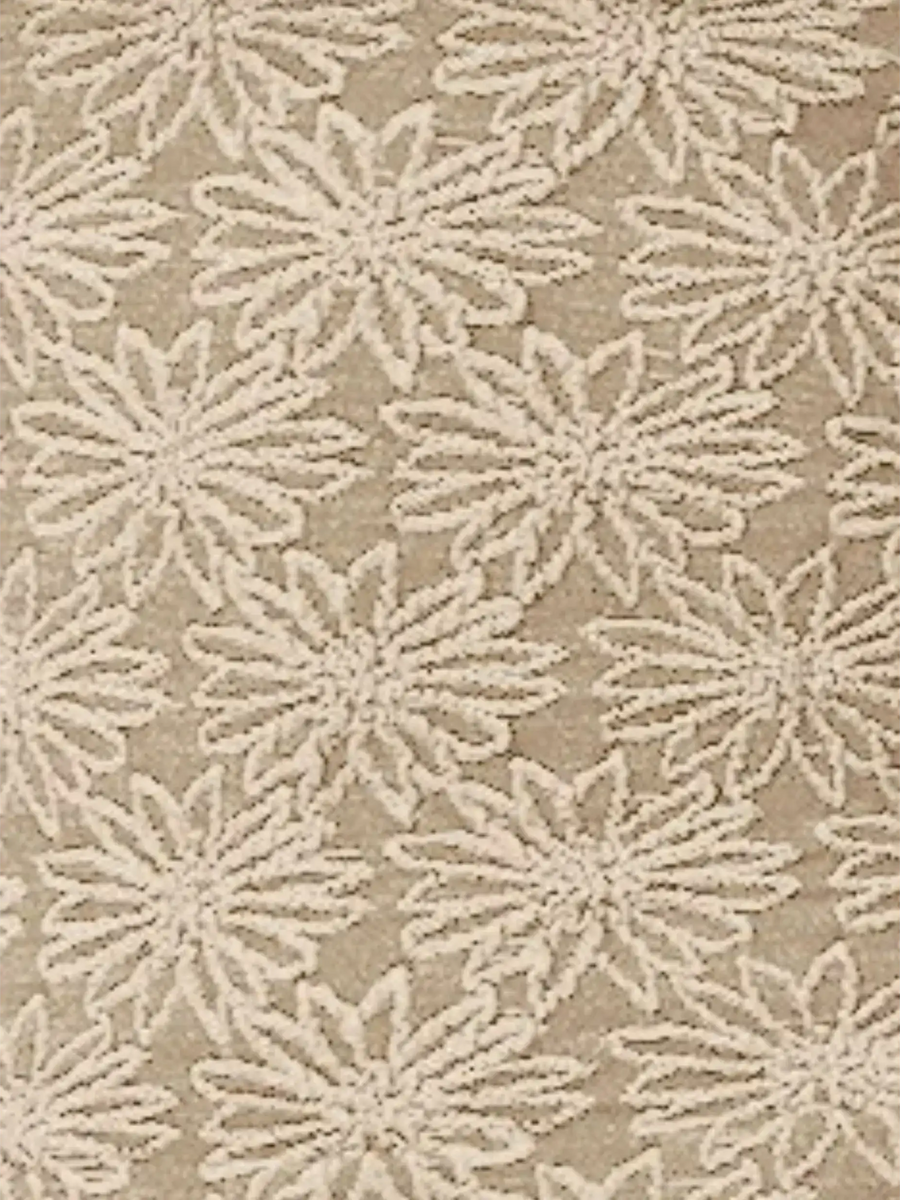 Close-up of beige fabric with white floral embroidery detail on Babe Beachwear women's two tone tube top