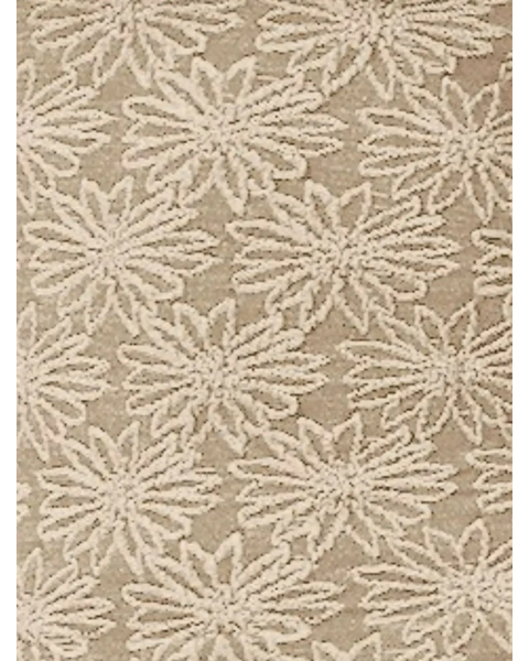 Close-up of beige fabric with white floral embroidery detail on Babe Beachwear women's two tone tube top