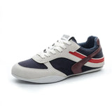 Trendsi bright colorful athletic shoe in navy blue white and red for casual wear