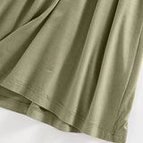 Close-up of olive green fabric detail on Trendsi Built-In Bra Shelf Midi Dress showing soft texture and stitching