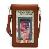 Burnbury Plaid Crossbody Bag by Babe Beachwear in brown with touchscreen phone pocket and adjustable strap