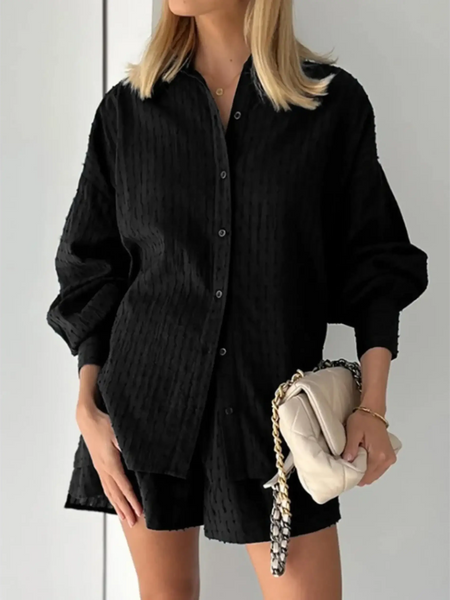 Classic Chic Resort Shorts and Top Set - Beach Babes Beachwear - Fort Lauderdale black