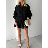 Classic Chic Resort Shorts and Top Set - Beach Babes Beachwear - Fort Lauderdale full frontal black 