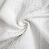 White waffle-textured fabric shorts perfect for curvy queens and summer vibes
