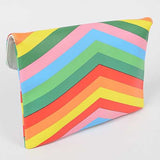 Babe Beachwear chevron colorful summer envelope bag with bright multi-color zigzag pattern