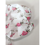 Trendsi mini dress with pink floral print on white fabric chic beachwear dresses for curvy women