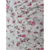 Pleats detail mini dress with pink floral print and lace trim chic beachwear dresses for curvy women