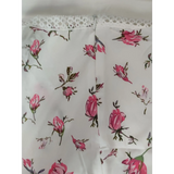 Fabric lace detail mini dress with pink floral pattern and lace trim chic beachwear dresses for curvy women