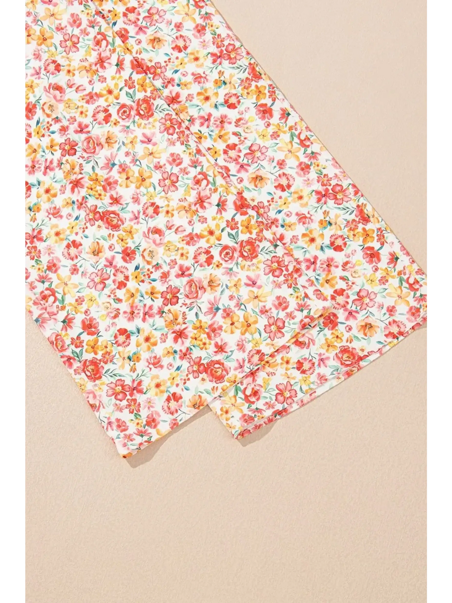 Trendsi floral pants set with colorful flowers perfect for a chic boho beachwear set