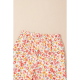 Trendsi chic boho beachwear set pants with colorful floral print and elastic waistband