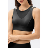 Babe Beachwear active tank in black chic summer exercise crop top for comfort and style