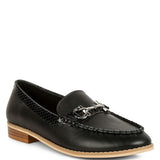 black Chic women's horsebit loafers with hardware in black leather by Babe Beachwear
