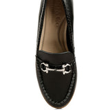 Chic women's horsebit loafers with hardware in black from Babe Beachwear