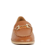 Babe Beachwear chic women's horsebit loafers with hardware in tan leather with detailed stitching