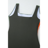Stylish Color Block One-Piece Swimsuit - Beach Babes Beachwear - Fort Lauderdale back side