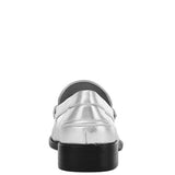 Silver Babe Beachwear comfortable slip-on loafers for travel with black sole and low heel