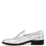 Babe Beachwaer silver comfortable slip-on loafers for travel with low heel and sleek design