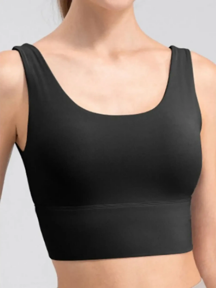 Babe Beachwear black active tank top designed as a comfortable summer exercise tank for workouts