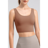 Babe Beachwear comfortable summer exercise tank in brown sleeveless design for activewear