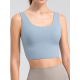 Babe Beachwear light blue active tank designed as a comfortable summer exercise tank for workouts