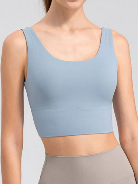 Babe Beachwear light blue active tank designed as a comfortable summer exercise tank for workouts