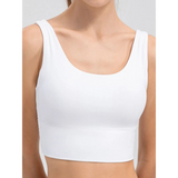 Babe Beachwear white active tank top comfortable summer exercise tank for workouts